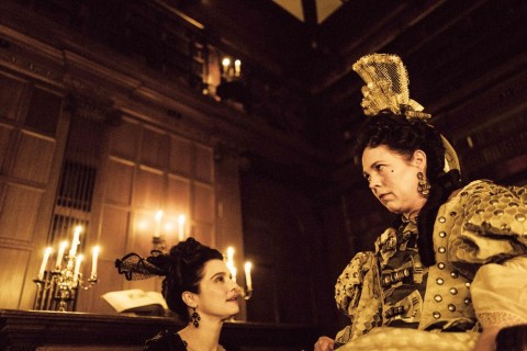 Rachel Weisz, left, and Olivia Colman star in Fox Searchlight Pictures' "THE FAVOURITE."