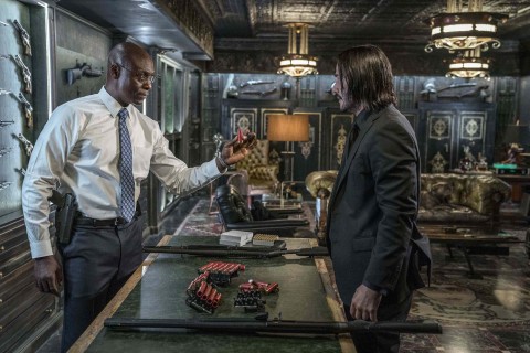 Charon (Lance Reddick, left) and John Wick (Keanu Reeves, right) in JOHN WICK: CHAPTER 3 - PARABELLUM